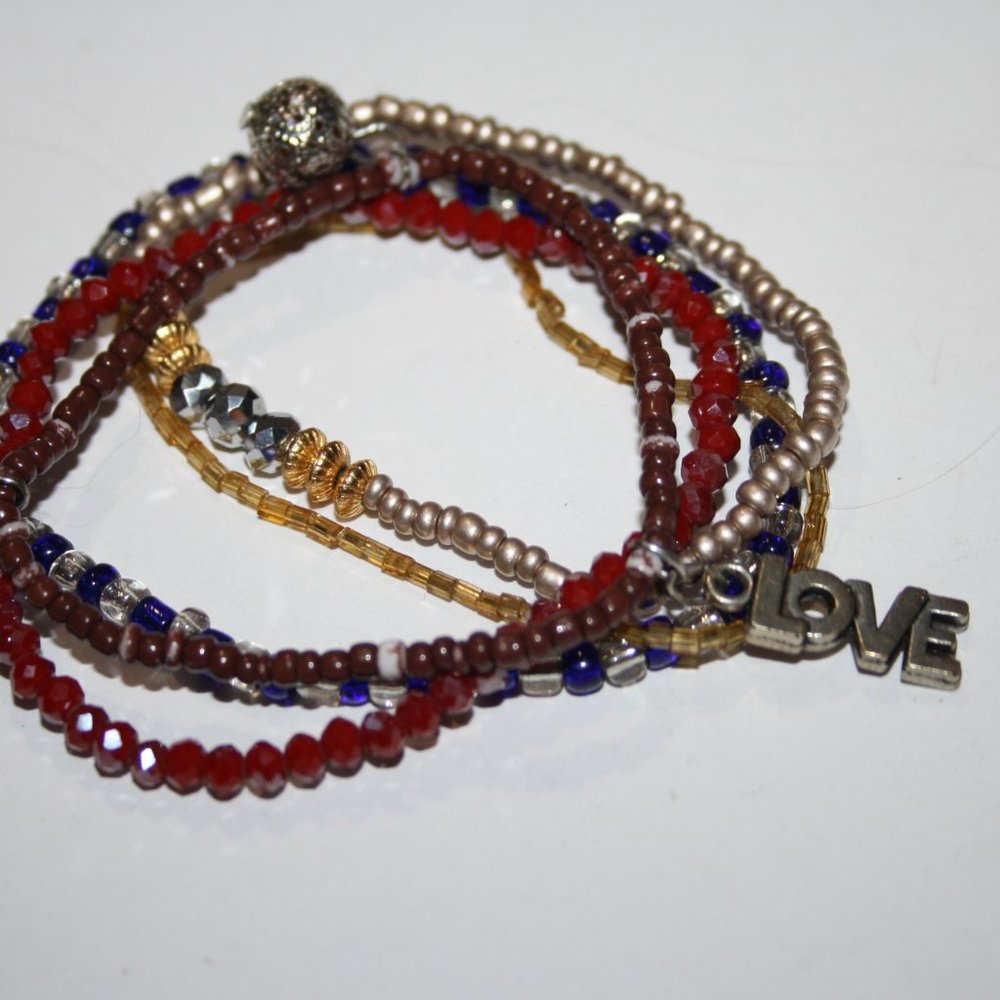 Beautiful colorful beaded bracelet set